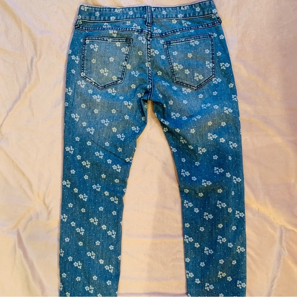 free people DITSY DAISY crop skinny jeans . sz 27 - Picture 4 of 6